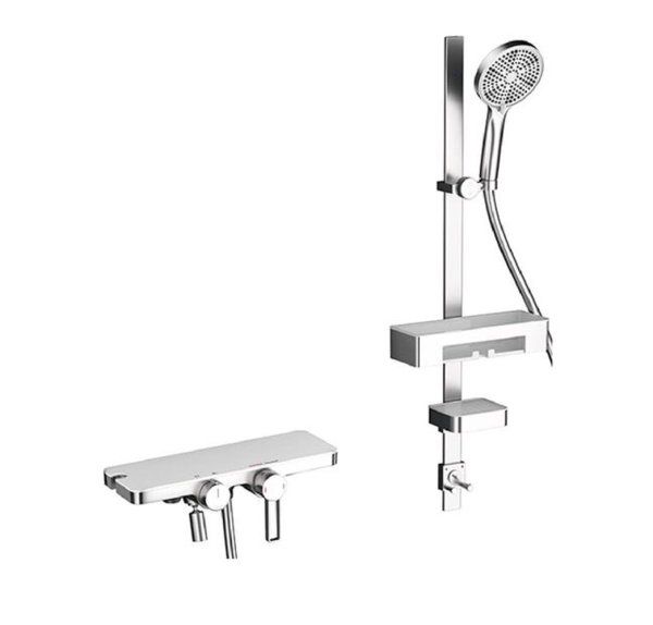 Смеситель для ванны Gappo G96-20 G3KQ29SS6-AS20MO с душевым гарнитуром, белый