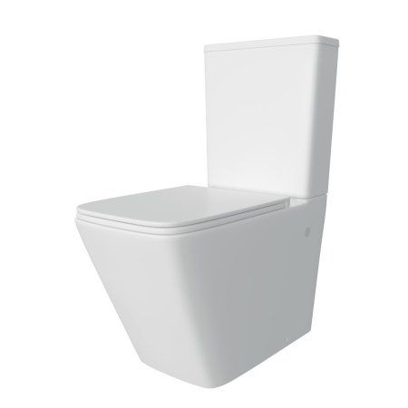 Унитаз напольный безободковый Teymi Helmi, сиденье микролифт T40308