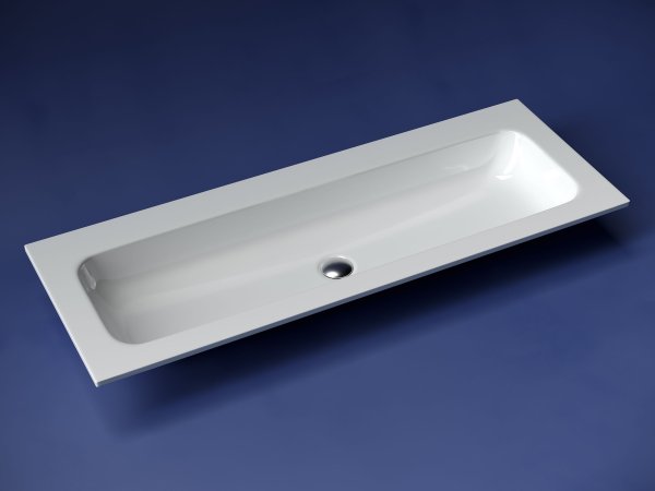 Раковина накладная Grace прямоугольная, без отверстия под смеситель 1210*457*137 мм, цвет белый,  CN7016wx