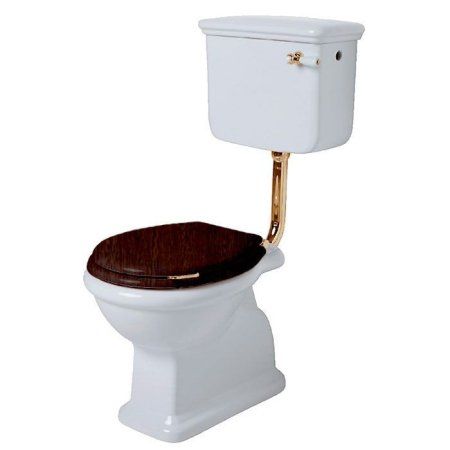 Унитаз напольный Simas Lante LA01bi вертикальный выпуск, с низким бачком, с передней ручкой золото