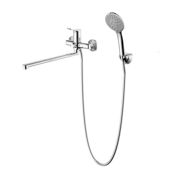 Смеситель для ванны с длинным изливом, хром глянцевый, Shape, IDDIS, SHPSBL2i10