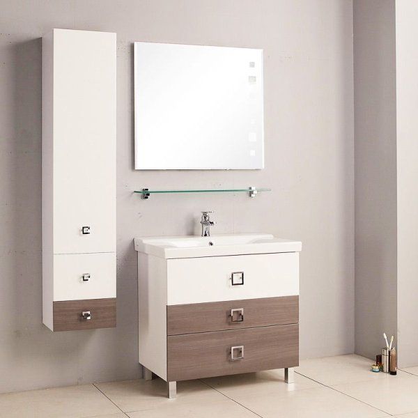 Тумба с раковиной Акватон Стамбул 1A145901ST580 85 М лиственница