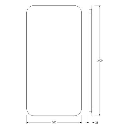 Зеркало с LED-подсветкой настенное Defesto Opti DF 2815 50x100