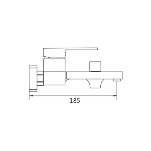 Смеситель для ванны однорычажный  Shevanik S9602T, Оружейная сталь