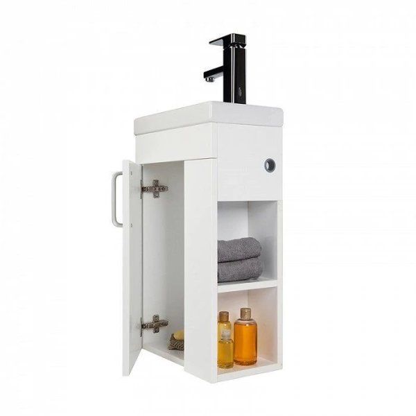 Тумба с раковиной IDDIS Torr 40 подвесная белая полки справа (TOLWR4KT0WYSRiLQ95DAK)