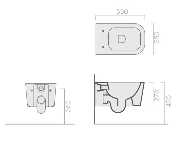 Унитаз подвесной Galassia Meg11 KIT5486 Slim белый