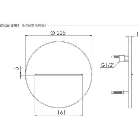 Излив Remer 359XT для ванны, хром