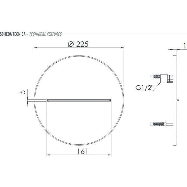 Излив Remer 359XT для ванны, хром