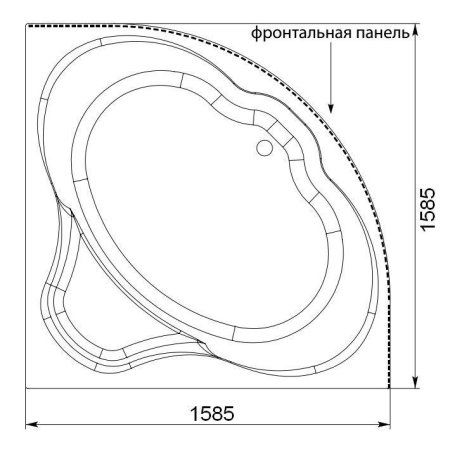 Акриловая ванна Aquanet Santiago 00204034 160х160