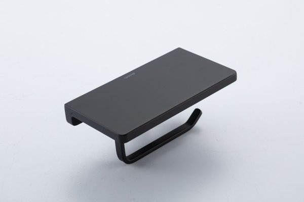 Держатель туалетной бумаги с полочкой Gappo G3NJ07QA03WY-6JF, черный матовый