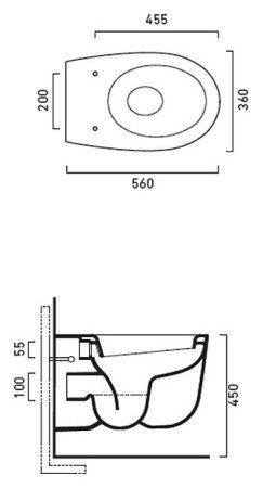 Унитаз подвесной Catalano Muse 56