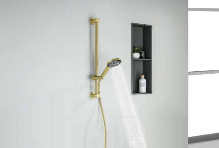 AQ2022BG ЛУГАНО душевой гарнитур, шлиф.золото