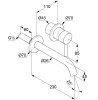 Смеситель настенный для раковины Kludi BOZZ 38245N076 брашированное золото