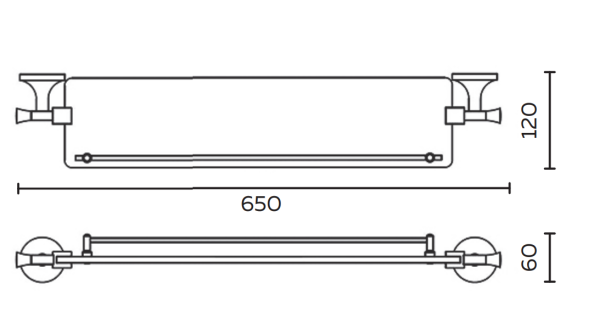 Полка AltroBagno Corposo 082805 Or золото