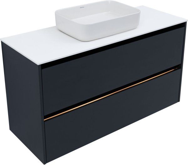 Тумба под раковину Allen Brau Activity 120 1.34007.AM антрацит матовый/черный браш