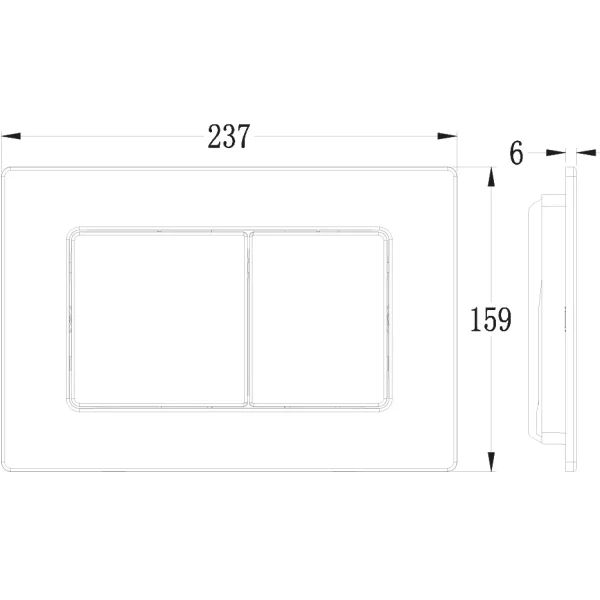 Кнопка смыва Veconi Flush V9 FLV9-G для инсталляции, золотой матовый