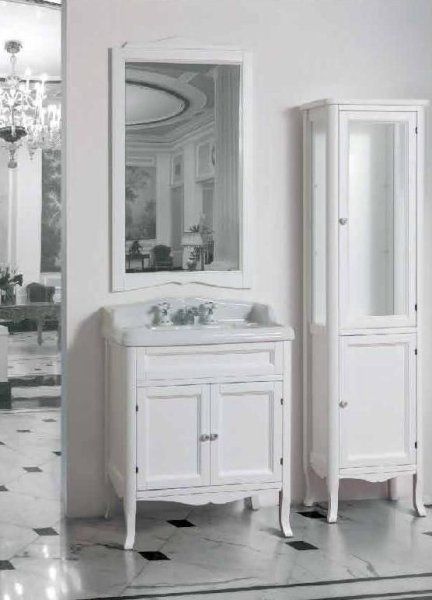 Тумба с раковиной Tiffany World Veronica Ver66bipuro/cer 66 белый матоввый/керамика