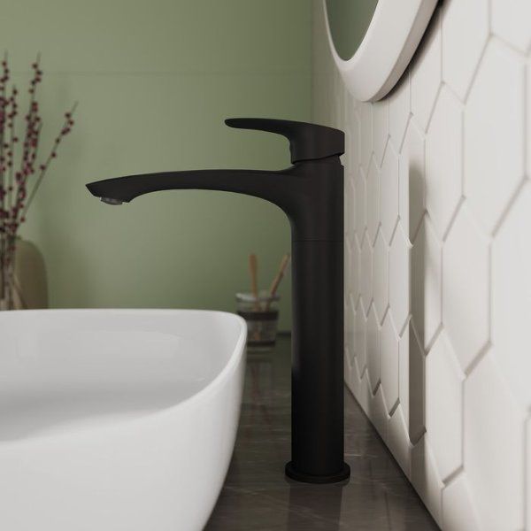 Комплект смесителей 2 в 1: Смеситель для ванны и смеситель для настольного умывальника, черный матовый, Rora, Milardo, RORBL01M70