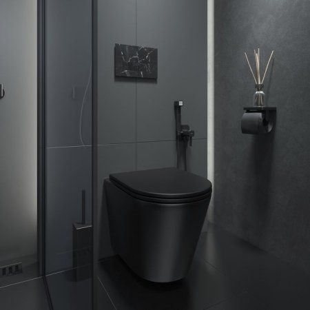Унитаз подвесной IDDIS Calipso, черный матовый (CARXLRXD3BWGMiNJ25RX)