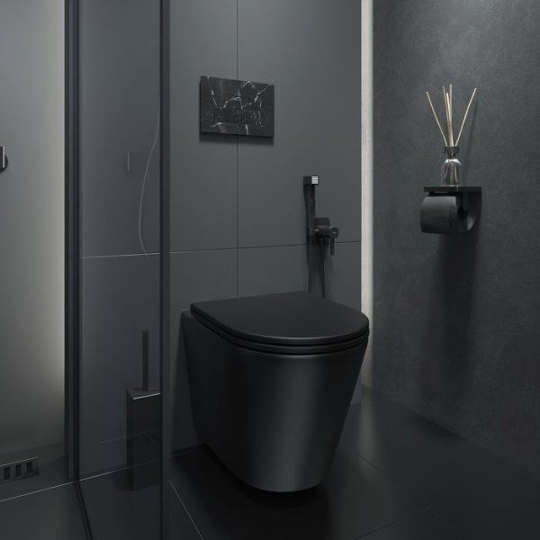 Унитаз подвесной IDDIS Calipso, черный матовый (CARXLRXD3BWGMiNJ25RX)
