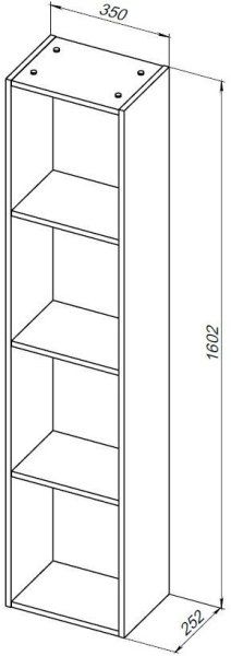 Шкаф-пенал Allen Brau Paris 35 1.360006.WM белый матовый