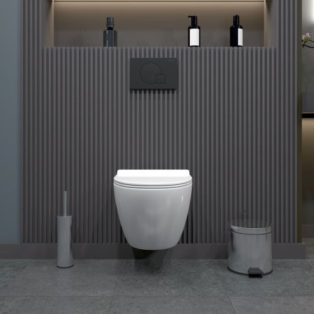 Унитаз подвесной Teymi Lina Pro безободковый, сиденье микролифт T40106