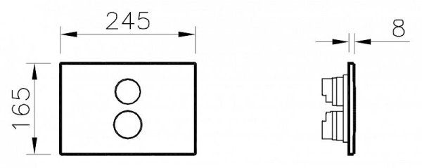 Кнопка смыва VitrA 740-0285 хром