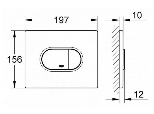 Кнопка смыва Grohe Arena Cosmopolitan 38858P00 для унитаза, хром матовый