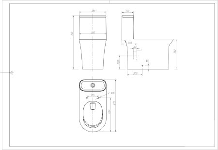 Унитаз напольный AB1802H / крышка AB1118-A