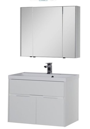 Шкаф-зеркало Aquanet Латина 00179605 90 белый