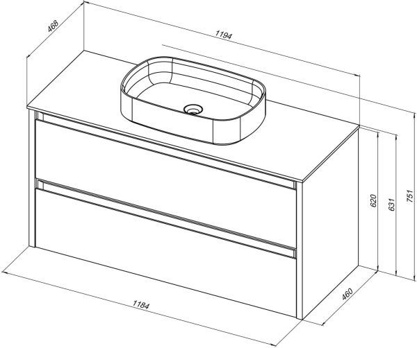 Тумба под раковину Allen Brau Fantasy 120 1.11005.PWM 2.0 папирус матовый