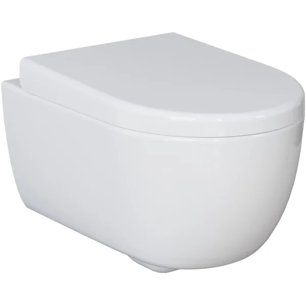 Унитаз подвесной Ambassador Abner 103T20001R безободковый, белый глянец