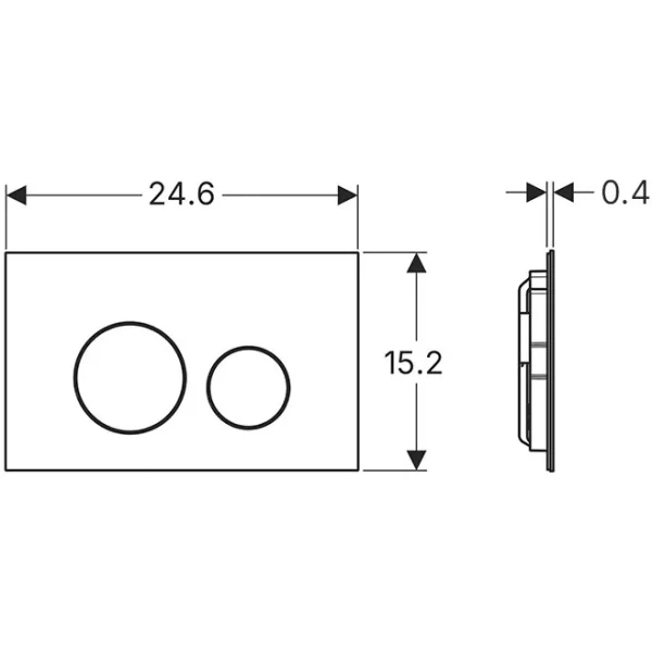 Кнопка смыва Geberit Sigma 40 115.628.QF.1 для инсталляции, латунь матовая