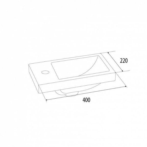 Тумба с раковиной IDDIS Torr 40 подвесная белая полки слева (TOKDR4DJ0WBJ1iJA95FUK)