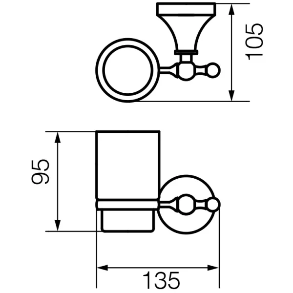 Стакан Veragio Gialetta Bronzo VR.GIL-6440.BR