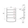 Полотенцесушитель электрический Point Афина PN04756 53.2x60 хром