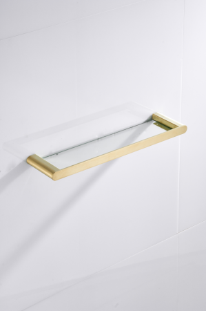 Полка стекло CeramaLux 63111, золото матовое