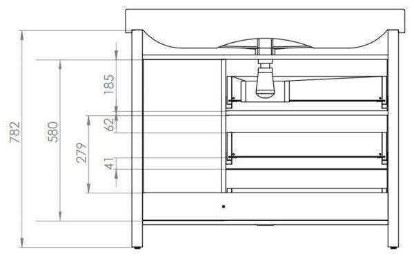 Тумба под раковину Aquanet Тиана 00172680 100 венге