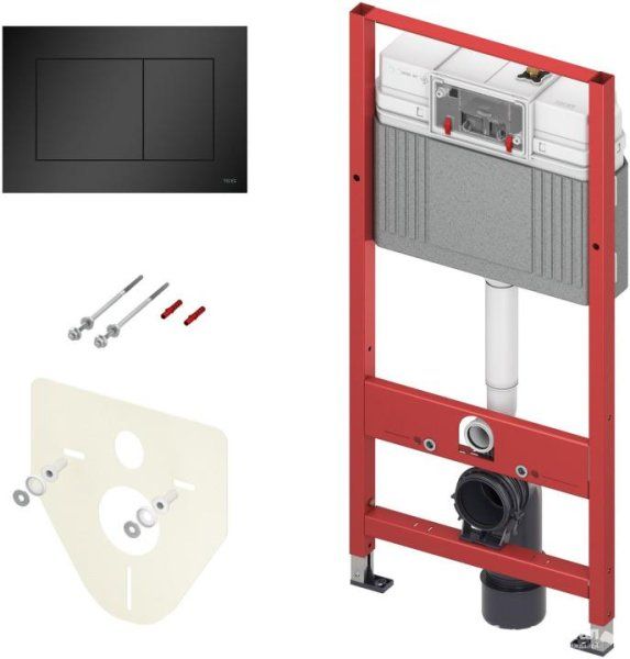 Система инсталляции для унитаза Tece Base 2.0 9400401-9240407 с кнопкой смыва, черной