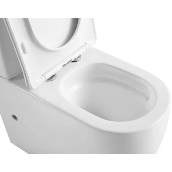 Унитаз-компакт Abber Bequem AC1110T безободковый, торнадо, с сиденьем микролифт, белый