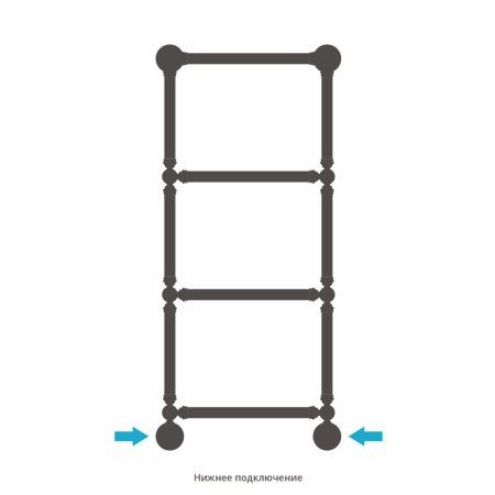 Полотенцесушитель водяной Сунержа Ренессанс 05-0281-9640 960x400 состаренная бронза