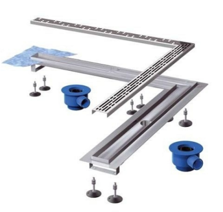 Решетка Tece TECEdrainline Basic 610910 90х90 угловая, нержавеющая сталь глянцевая