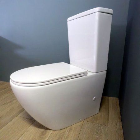 Унитаз напольный Teymi Lina безободковый, сиденье микролифт T40103