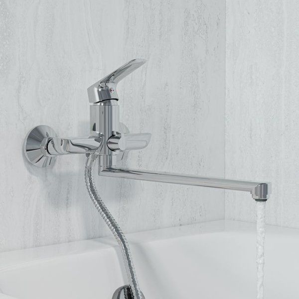 Смеситель для ванны с длинным изливом, хром глянцевый, Token, IDDIS, TOKSBL2i10