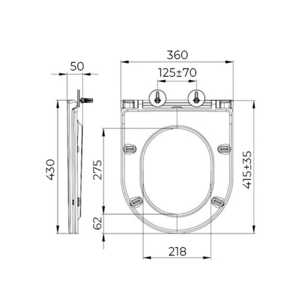 Крышка-сиденье для унитаза Terminus Аврора 91S01-11W, белый