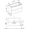 Тумба с раковиной Keuco Stageline 32872180100 100 кашемир
