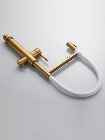 Смеситель для кухни Shevanik S478G, Золотой сатин