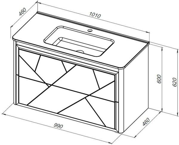Тумба под раковину Allen Brau Paris 100 1.360002.PWM папирус матовый
