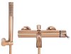 Смеситель для ванны и душа REA LUNGO ROSE GOLD розовое золото настенный, REA-B6695
