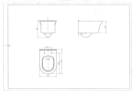 Унитаз подвесной ARROW AHB2157 белый / крышка PG017-ZPA